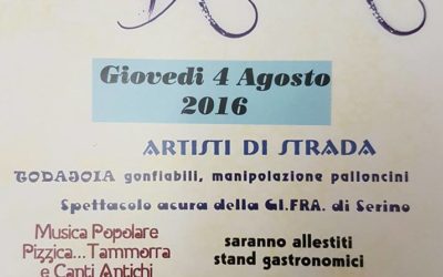 Giovedì 4 Agosto notte bianca, a Serino, con Gigi Finizio e tanto altro