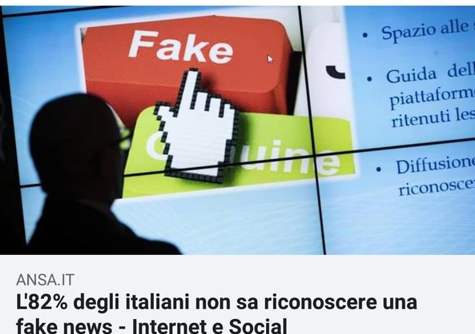 L’82% degli italiani non sa riconoscere una fake news – REPORTAGE DI ANSA.IT