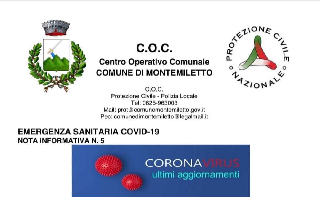 Primo caso di coronavirus a Serino – DOCUMENTI IN ALLEGATO