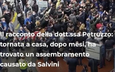 Il racconto della dott.ssa Petruzzo: tornata a casa, dopo mesi, ha trovato un assembramento causato da Salvini – INTERVISTA realizzata per stylise.it – FOTO &VIDEO