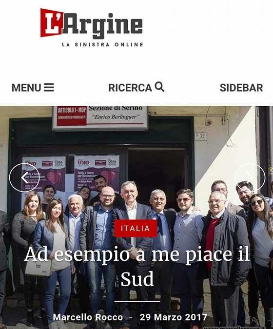 Ad esempio a me piace il Sud. Articolo riportato sul quotidiano “l’argine”