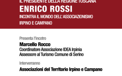 Il Presidente della Regione Toscana Enrico Rossi incontra il mondo dell’associazionismo irpino e campano