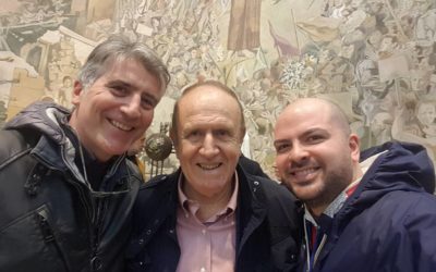 Con il prof. Pino Arlacchi, ad Avellino, per “Il Murale della Pace” di Ettore de Conciliis – FOTO