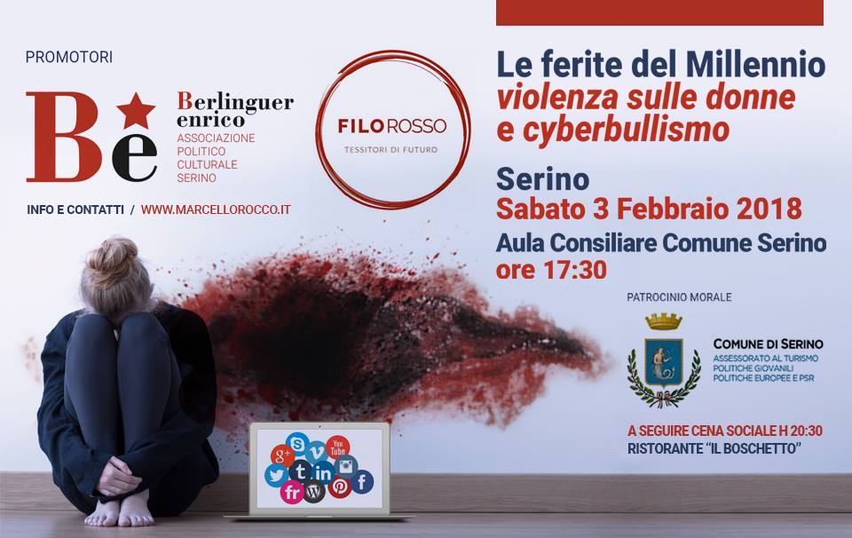 “Be” e “Filo Rosso” insieme per “Le ferite del millennio: violenza sulle donne e cyberbullismo” – RASSEGNA STAMPA