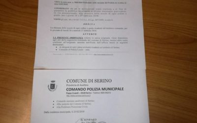 Ordinanza chiusura scuole e disposizioni Prefettura – 25 Febbraio 2018 – Serino (AV) – FOTO