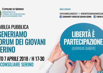 Immagine copertina - JPG - Assemblea Pubblica Ri-Generiamo il Forum dei Giovani di Serino
