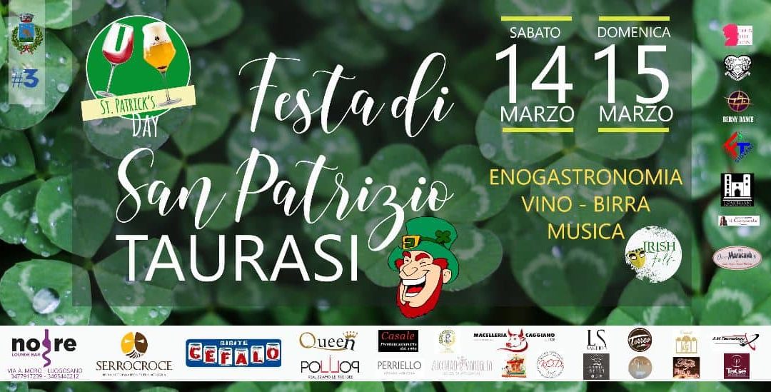 A Taurasi, il 14 e 15 Marzo, la 1° edizione del “Saint Patrick’s Day” – PROGRAMMA