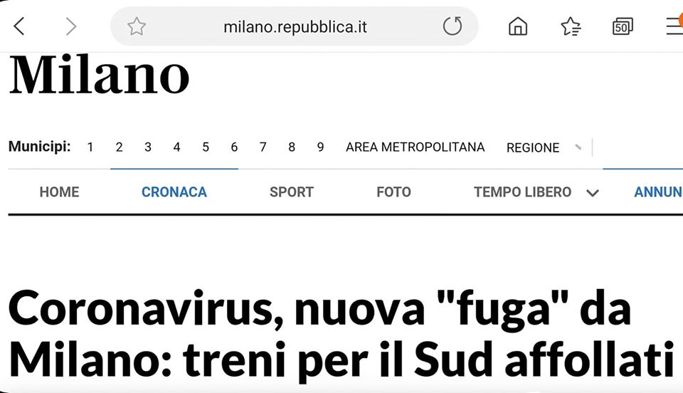 Coronavirus, nuova “fuga” da Milano: treni per il Sud affollati – APPROFONDIMENTO