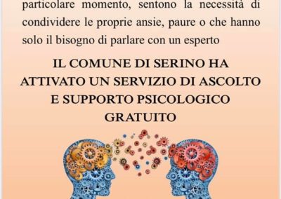 Locandina Comune di Serino servizio psicologico emergenza coranavirus