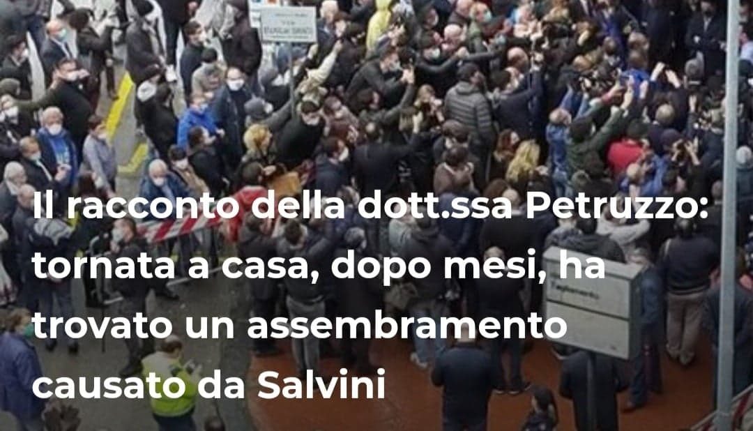 Il racconto della dott.ssa Petruzzo: tornata a casa, dopo mesi, ha trovato un assembramento causato da Salvini – INTERVISTA realizzata per stylise.it – FOTO &VIDEO