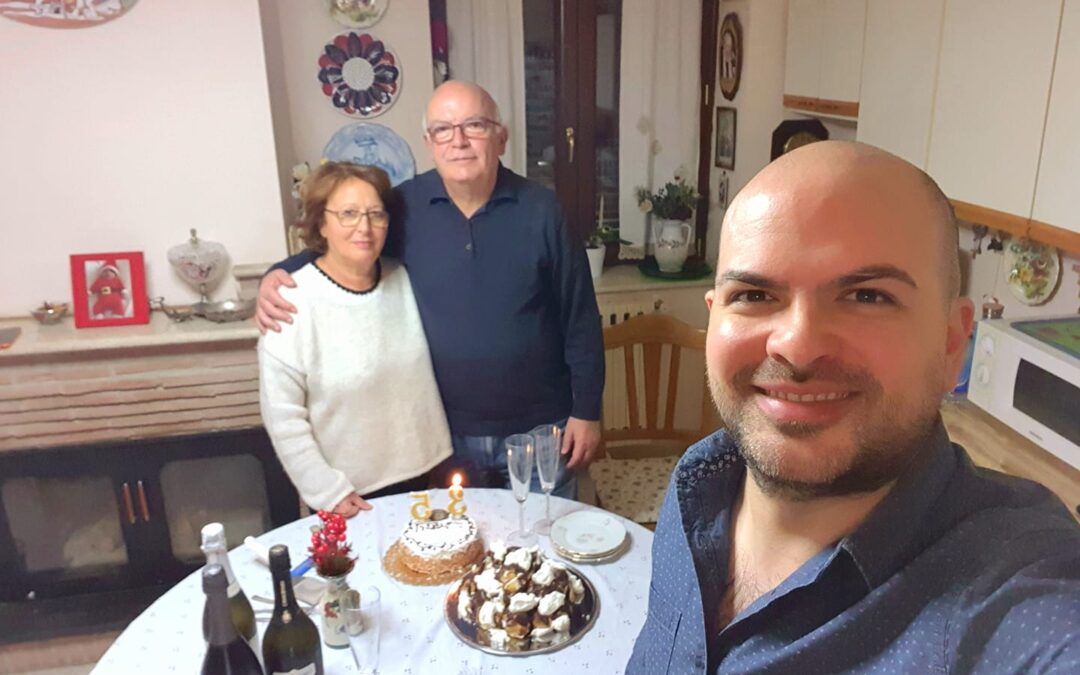 Auguri di cuore ai miei genitori per il loro 44° anniversario di matrimonio